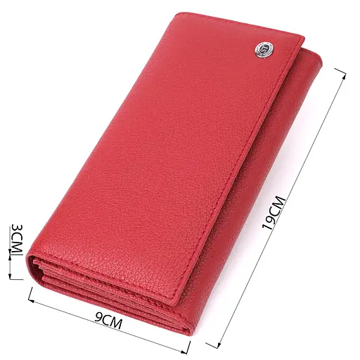 Жіночий місткий гаманець із натуральної шкіри ST Leather 19х9х3 см acs0029672 - фото 3