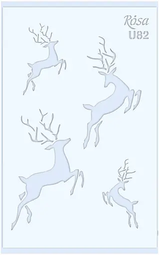 Трафарет багаторазовий універсальний №U82 Зима 13×20см прозорий 0,5мм Rosa Talent - фото 1