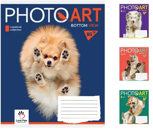 Зошити учнівські 24 аркуша лінія. YES Photoart, 20 шт. в упаковці