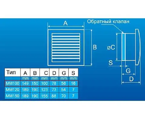 Витяжний ультратоникий вентилятор MMotors MM 100, 90 м3/г - фото 6