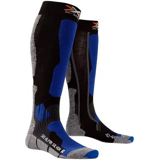 Шкарпетки X-Socks Ski Alpine Silver 45-47 Чорний/Синій (1068-X020413 45-47 B040)