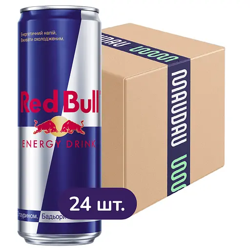 Упаковка энергетического напитка Red Bull безалкогольный среднегазированный 8.52 л (0.355 л х 24 банки)