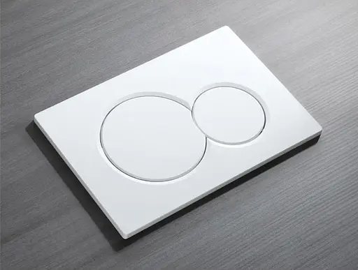 Панель смыва Koer KT-0601-03 пластиковая, кнопка круглая KR5175, Белый - фото 2