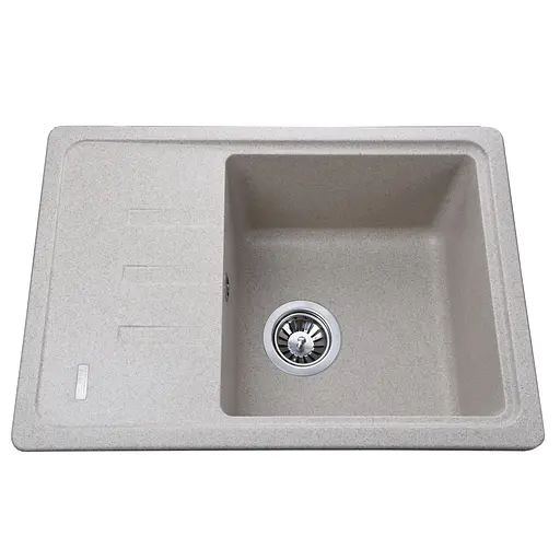 Кухонная мойка гранитная Globus Lux Mono миндаль 620х435мм-А0008, Терра - фото 1