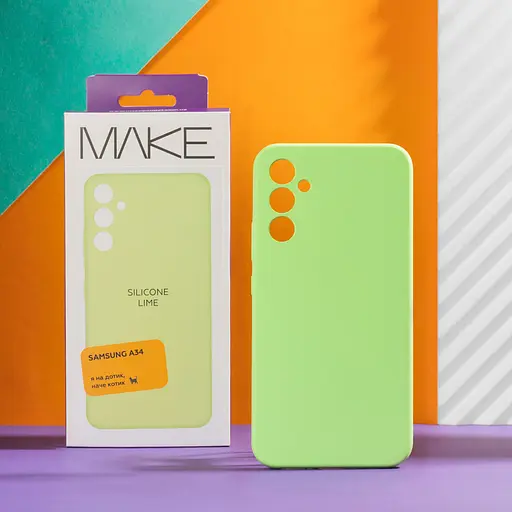 Чохол Make Samsung A34 Silicone Lime - фото 2