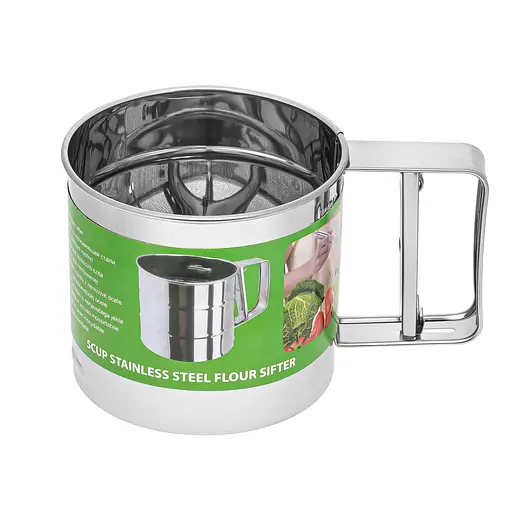 Кружка-сито для просеивания муки малая Ø 10.5 см 250 мл, A-plus Светло-серый 85099 - фото 7