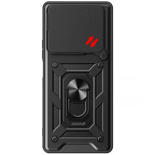 Чехол Ummi Camshield Serge Ring для Xiaomi Redmi 13 4G/Poco M6 4G Черный - фото 2