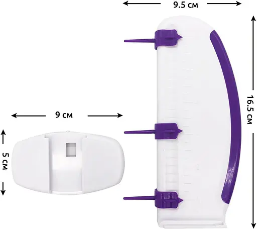 Линейка пластиковая кондитерская с делениями для разметки торта 16 см, Kitchen Master Белый 85396 - фото 6