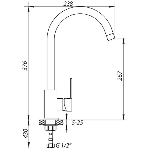 Смеситель для кухни Zerix LR74105W white LL1205 Белый матовый - фото 2