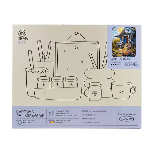 Набір для розпису по номерах "Дім гітариста" 40*50 см, IDEA2-GX47404, ТМ "99IDEAS" - фото 4