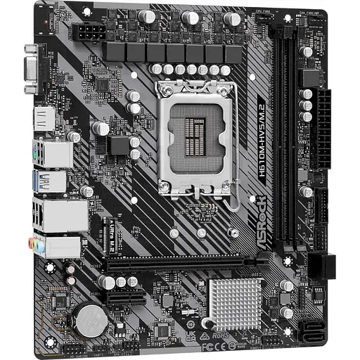 Материнська плата AsRock H610M-HVS/M.2 R2.0 (H610M-HVS/M.2 R2.0) (Socket 1700, Intel H610, Micro-ATX) - фото 1