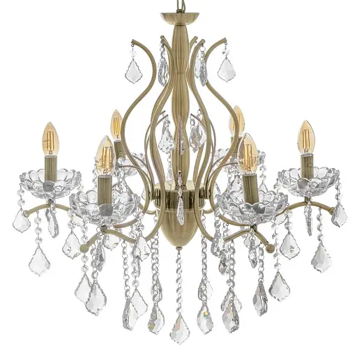 Люстра подвесная Brille хрустальная E14 40W BZ (BCL-679S/6) - фото 4