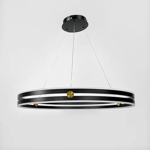 Люстра с подвесным черным кольцевым корпусом Ø 80 см | Ст. MJ264-800 | Line F - фото 4