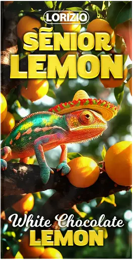Шоколад Lorizio лимонний білий "Senior Lemon" 100 г - фото 1