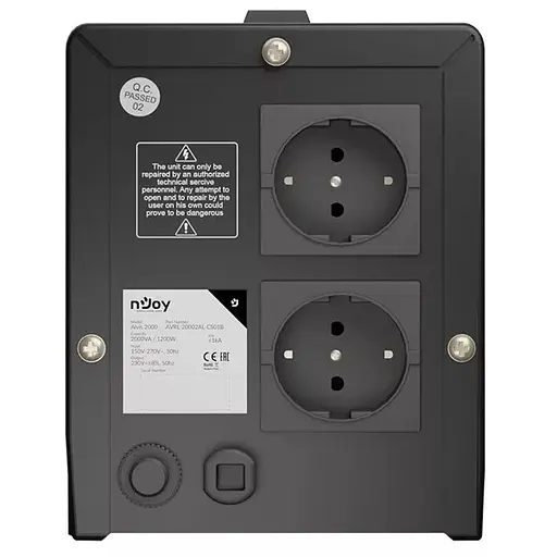 Стабилизатор nJoy Alvis 2000 AVR 2 розетки (AVRL-20002AL-CS01B) - фото 4