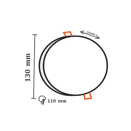 Світильник врізний "VIOLET-18" 12W 6400K білий - фото 2