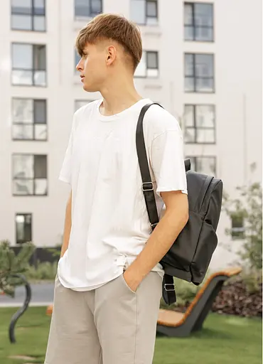 Мужской рюкзак Sambag Brix RQH черный 35 х 25 х 12 см (11521001m) - фото 5