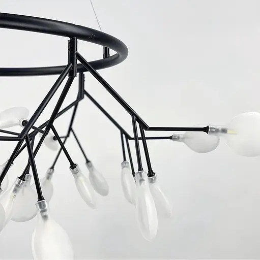 Современный светильник на 45 ламп с веточками черного цвета Line.F Цвет плафона Графитовый - фото 6