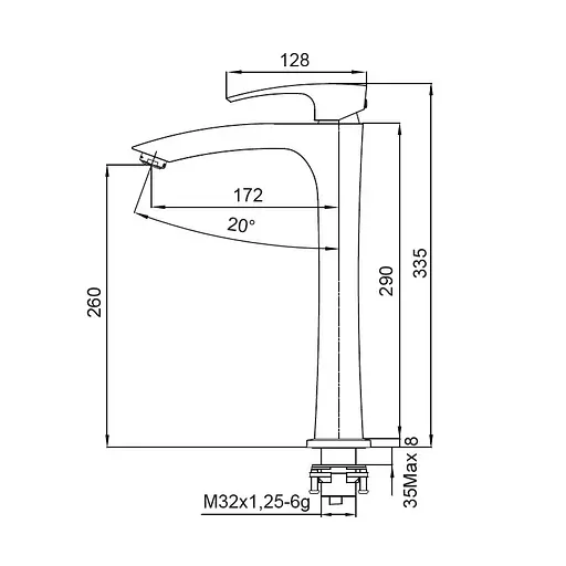 Змішувач для раковини Koer KB-11007-01 (KR3440) - фото 2