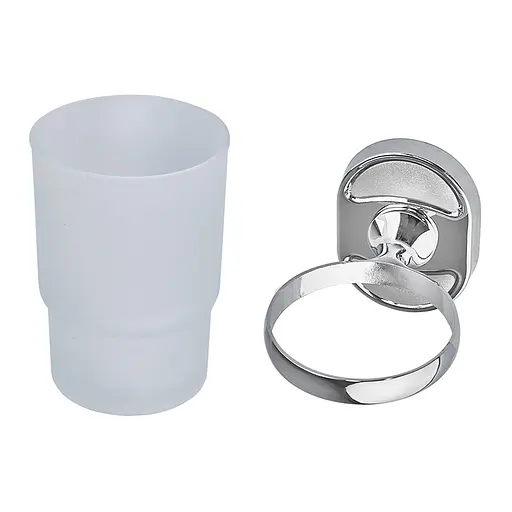 Склянка одинарна настінна Zerix AFB-0106 ZX5056 скло хром - фото 2