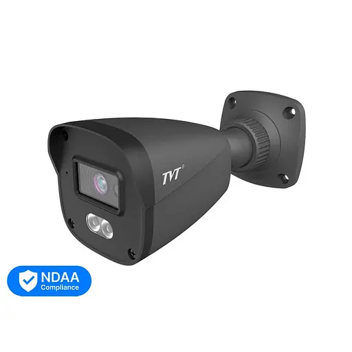 IP-видеокамера 4MP TVT TD-9441S4L-C(D/PE/AW1) Black f=2.8mm, ИК+LED-подсветка, с микрофоном (77-00438)