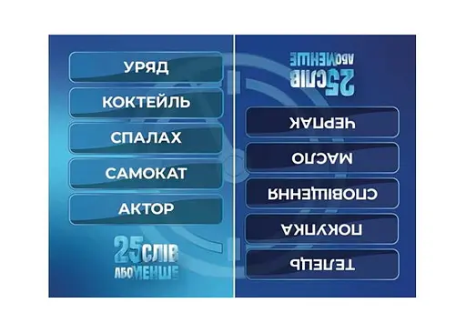 Настольная игра Gamesly 25 слов или меньше (укр.) (ВР_25) - фото 4