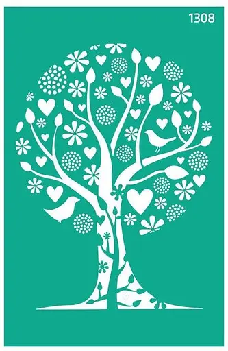 Трафарет багаторазовий самоклеючий №1308 Фоновий 13×20см Абстракція Rosa Talent