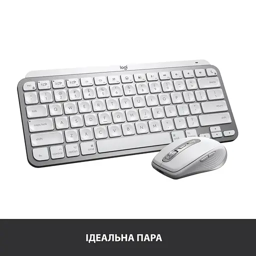 Клавіатура Logitech MX Keys Mini For Mac Wireless Illuminated Pale Grey (920-010526) - фото 3