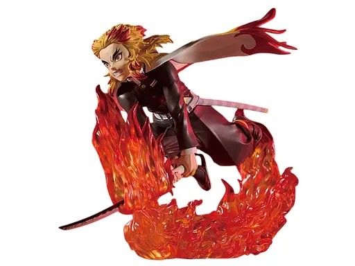 Коллекционная фигурка Bandai Клинок рассекающий демонам Кэдзюро Ренгоку Demon Slayer Kyojuro Rengoku 14 см B DS KR 142 - фото 2