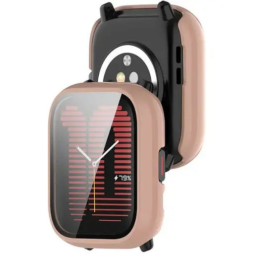 Чехол-накладка DK Пластик Gloss Glass Full Cover для Xiaomi Amazfit Active (A2211) (pink) - фото 2