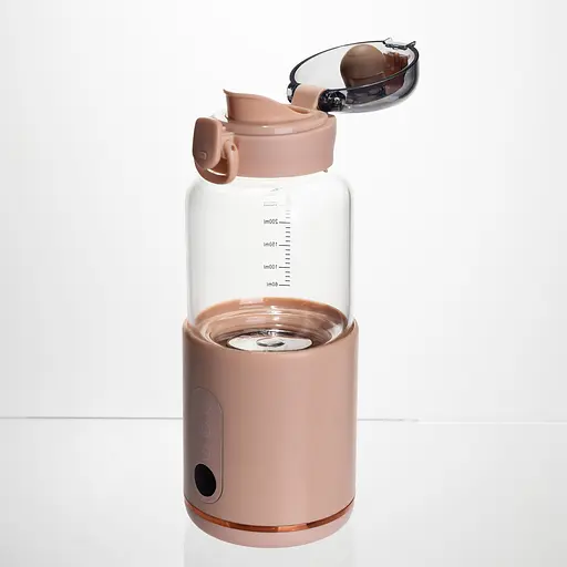 Пляшка з підігрівом для дитячого харчування та напоїв 300 мл з акумулятором підігрівач термос для дитячого харчування Рожевий Yiwu HW01P - фото 4