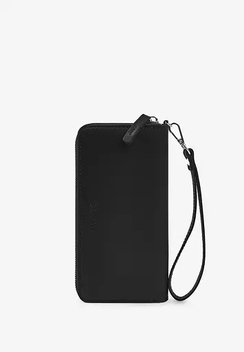 Кожаный портмоне на молнии Monik черное - фото 2