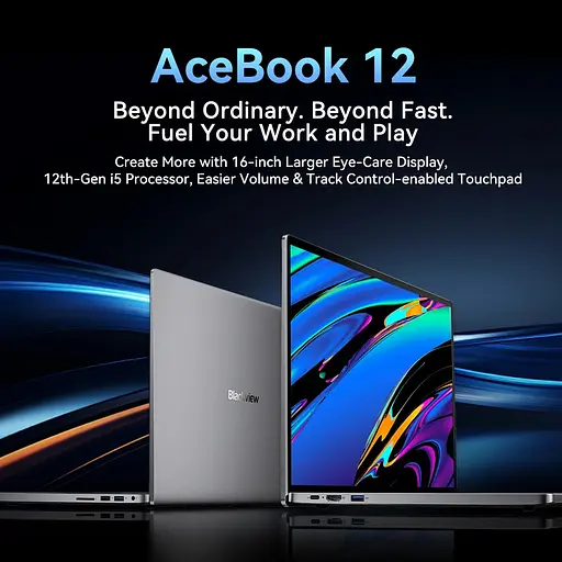 Ноутбук Blackview Acebook 12, Alder Lake i5-12450H, 16GB DDR4 512GB, 44GHz, Windows 11 Pro, 5000mAh, +, HDMI 2.0 - фото 2