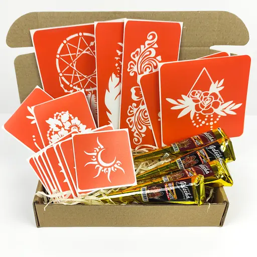 Набор хны с трафаретами для био-папа №6 henna-set-06 - фото 6