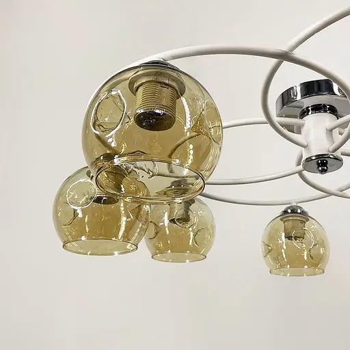 Стельова люстра-орбіта на 8 плафонів (янтарних або графітових) | Арт. 7060/8 WT | Line F - фото 3