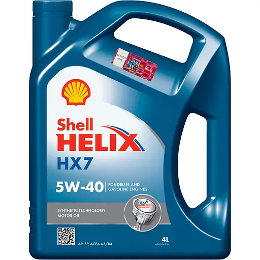 Олива моторна Shell Helix HX7 SAE 5W-40, 4 л
