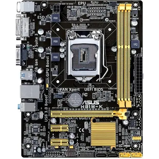 Материнская плата Asus H81M-K (s1150) Б/У - фото 1