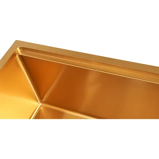 Золота мийка Nett NGS-5742 під стільницю з декором нержавіюча - фото 3