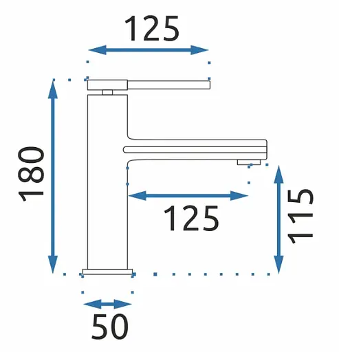 Змішувач для умивальника Rea Oval низький black REA-B6516 Чорний матовий - фото 6