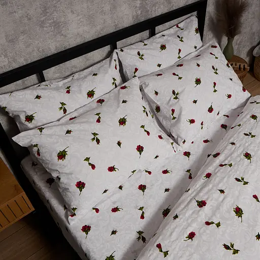 Комплект постельного белья Moon&Star Бязь Gold Люкс Romantic Rose Полуторный Евро 160х220наволочки 4х50х70 - фото 4