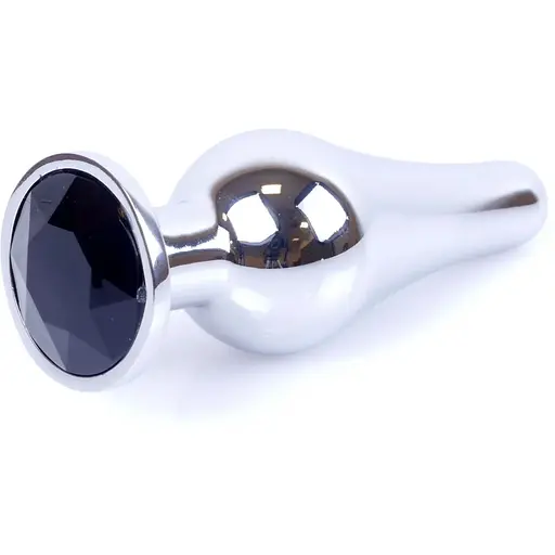 Анальна пробка Boss Of Toys Boss Series - Jewellery Silver Butt Plug Black, BS6400074, Срібний / Чорний