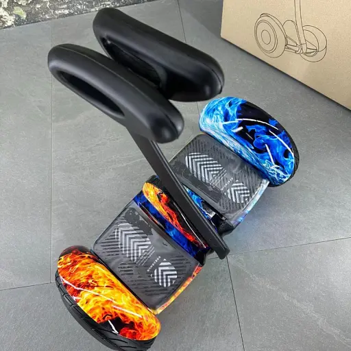 Гироскутер Ninebot Mini С Ручкой Огонь и лед - фото 3