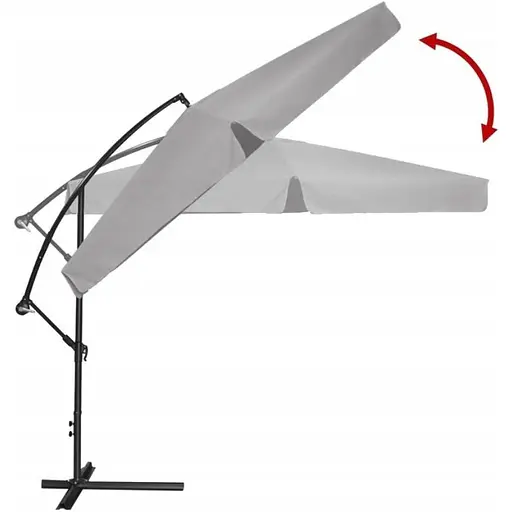 Садовый зонт GardenLine GAO5316 Banana с LED подсветкой Gray [144793] - фото 11