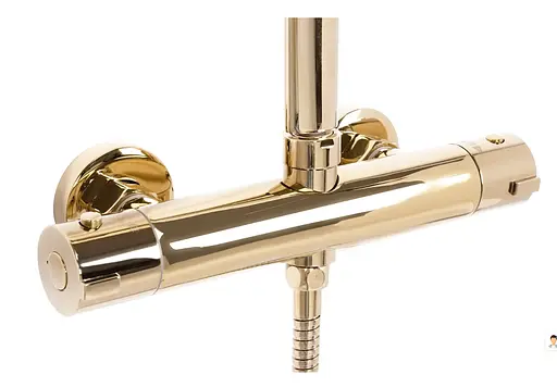 Душовя система Rea Tom з термостатом gold REA-P7102, Золотий - фото 3