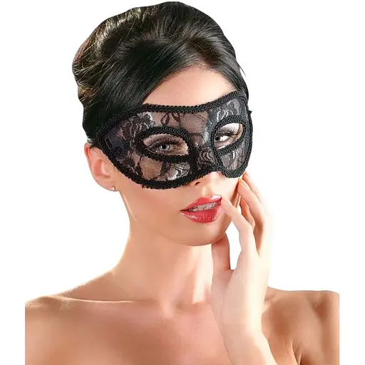 Мереживна маска Cottelli Accessoires Collection Lace чорний