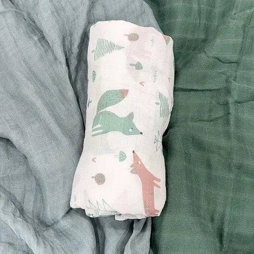 Набор органических пеленок Lovely Svi 3 шт – мягкие, дышащие, размер ХL-110 x 115 см. Лесные звери (110125) - фото 2