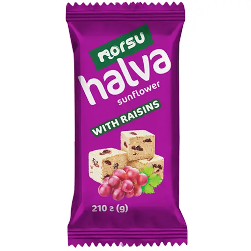 Халва подсолнечная Norsu с изюмом 210 г х 20 шт.