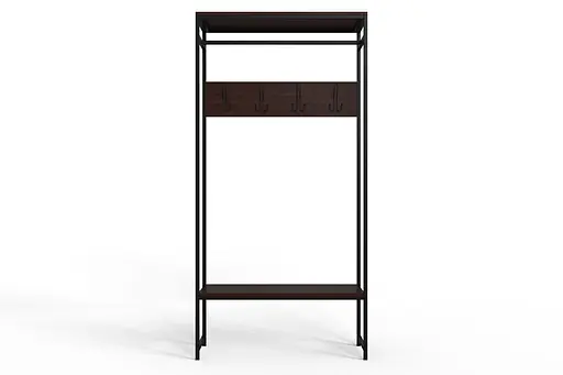 Вішалка модульна підлогова Ferrum-decor Треліс 14 180x90x38 чорний ДСП Венге 16мм (FRD-105522) - фото 4