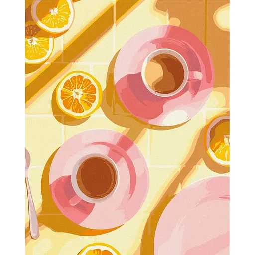 Картина за номерами на підрамнику Brushme Кава з присмаком літа