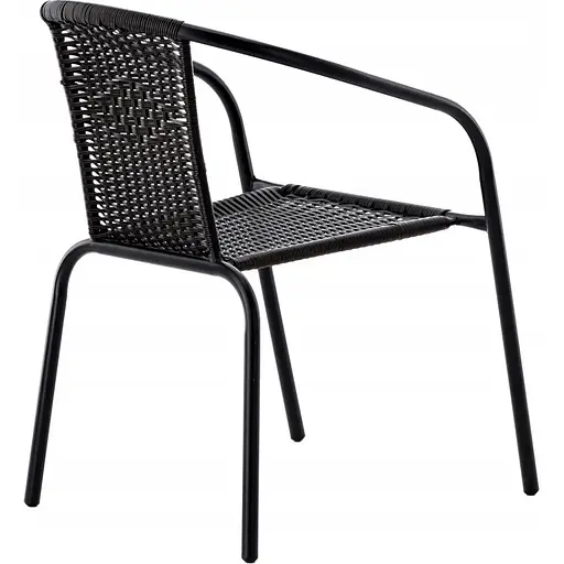 Садові меблі Chomik Bistro New стіл та 2 стільці чорний - фото 8